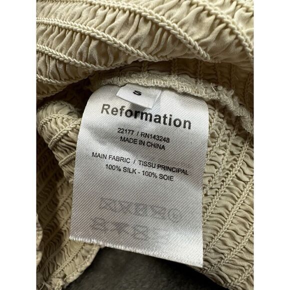 REFORMATION Pina Sleeveless Silk Top Cream Beige sz Small - Picture 11 of 12